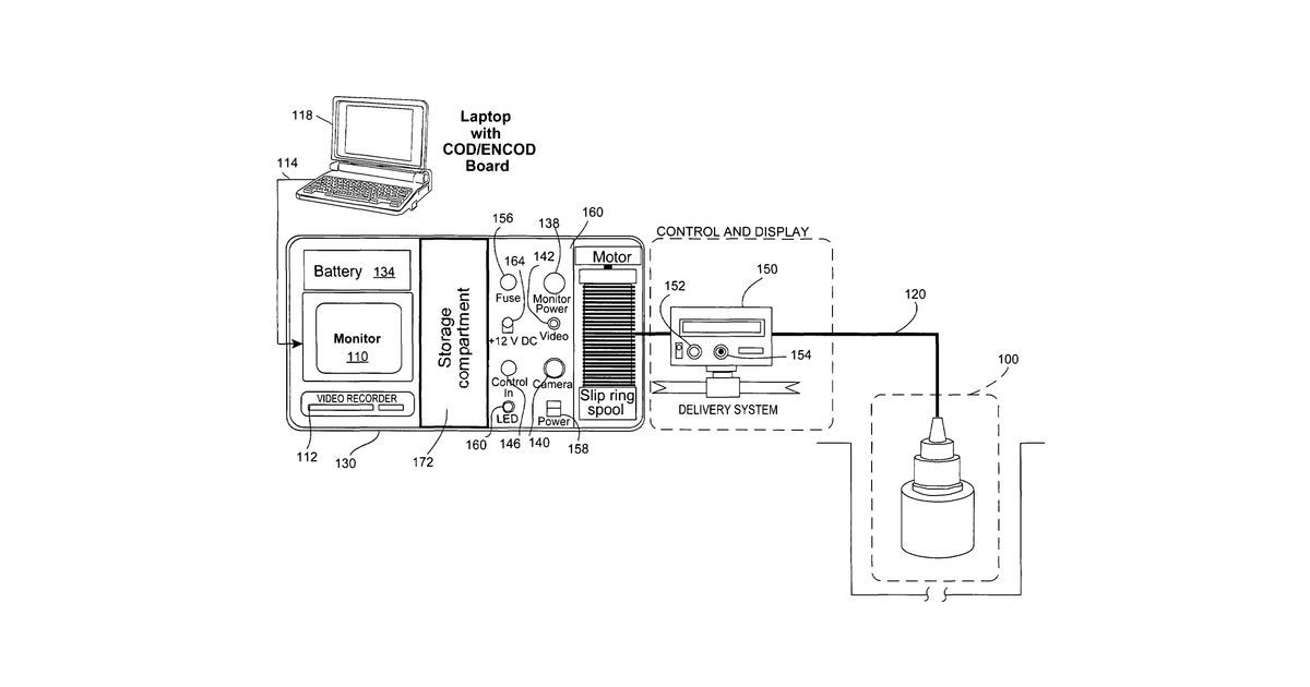 Patent drawing for Borescope for drilled shaft inspection