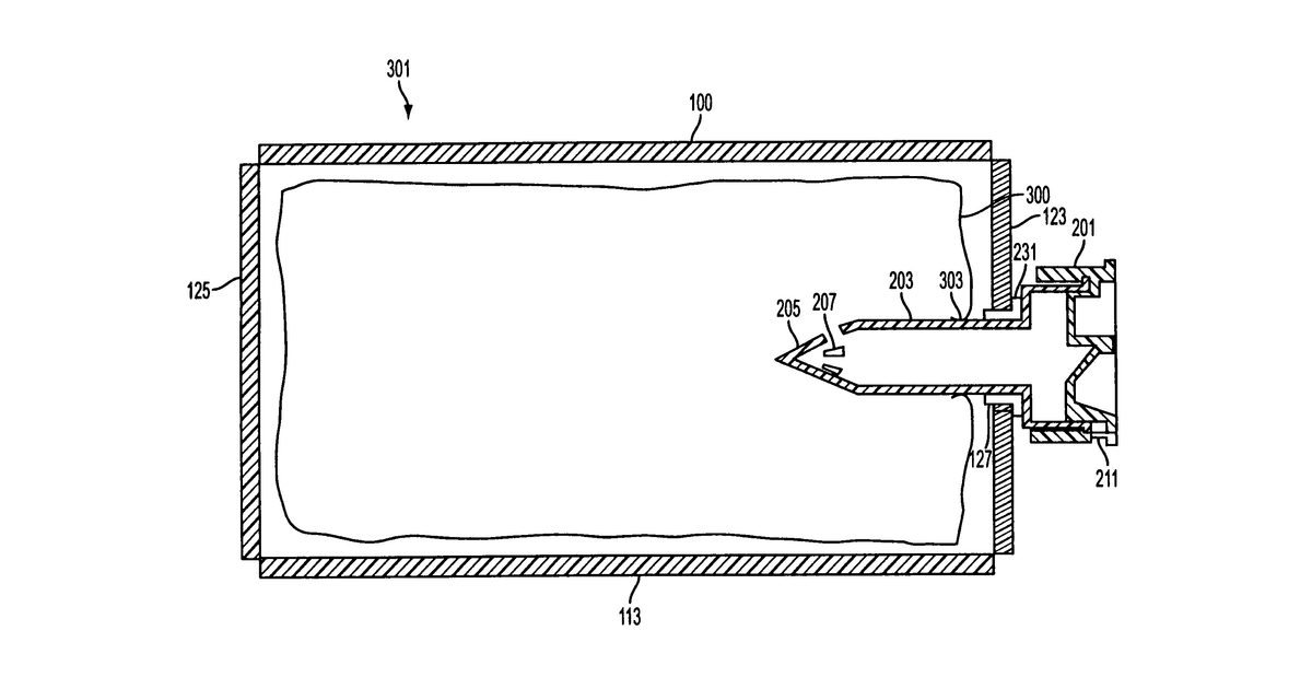 Patent drawing for Container adapted to hold and dispense bagged fluids