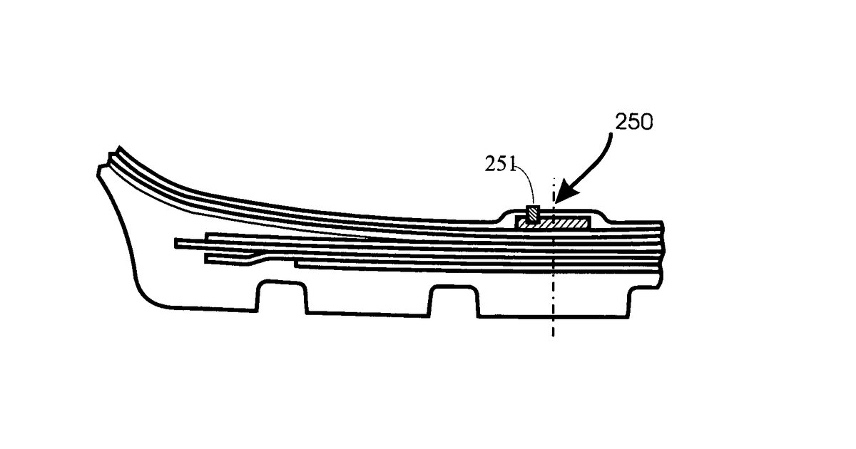 Patent drawing for Tire-mounted energy generator and monitor