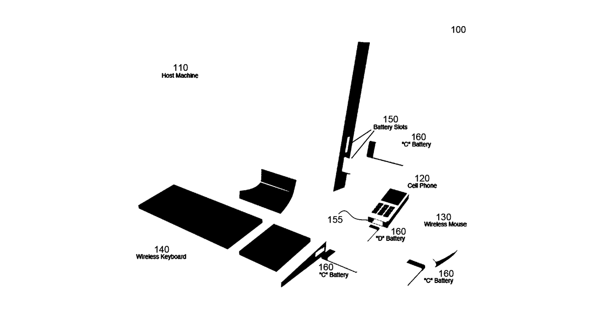 Patent drawing for Host machines for battery charging system
