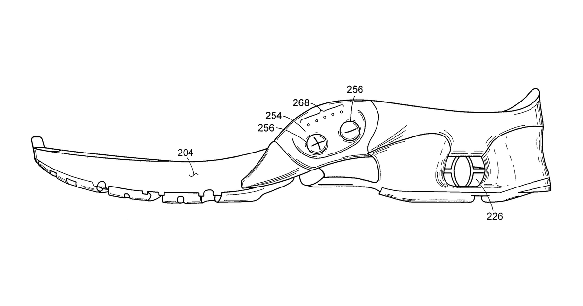 Patent drawing for Intelligent footwear systems