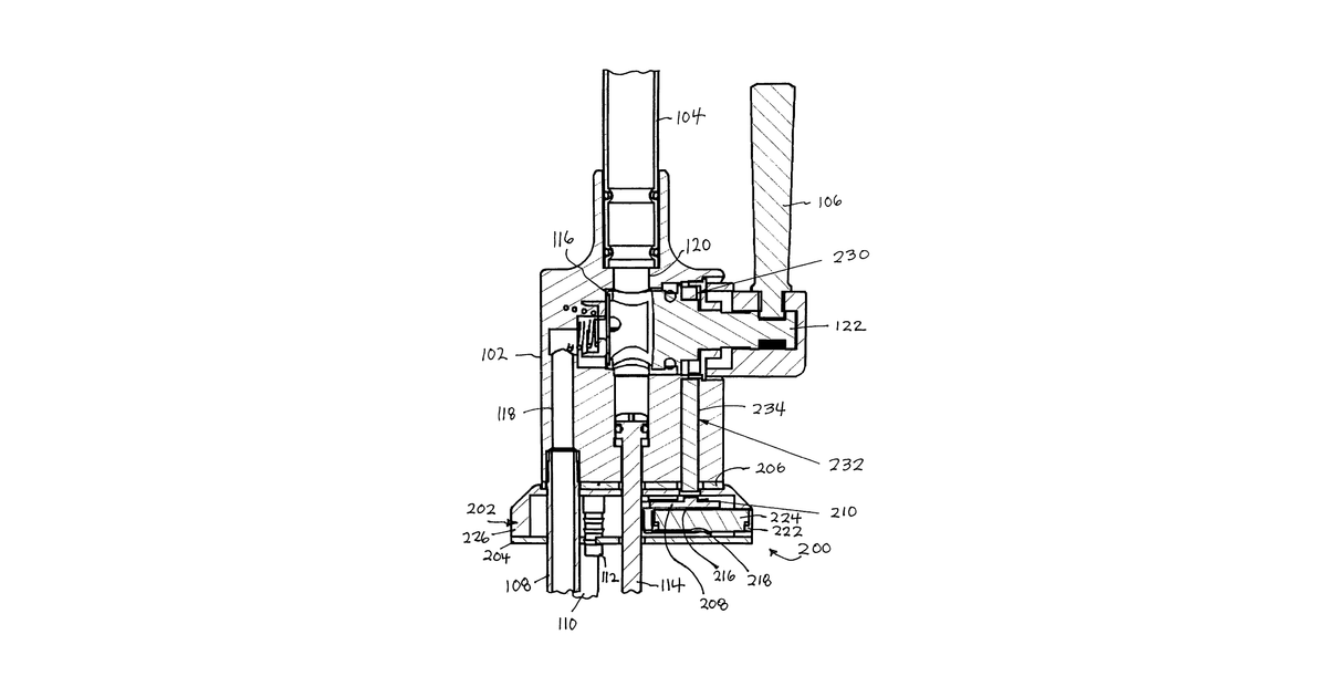 Patent drawing for Faucet assembly with water quality indicator