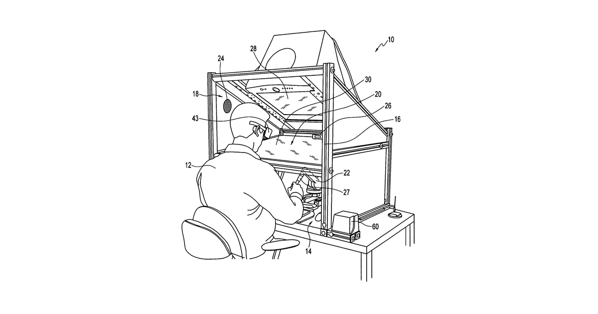 Patent drawing for Compact haptic and augmented virtual reality system