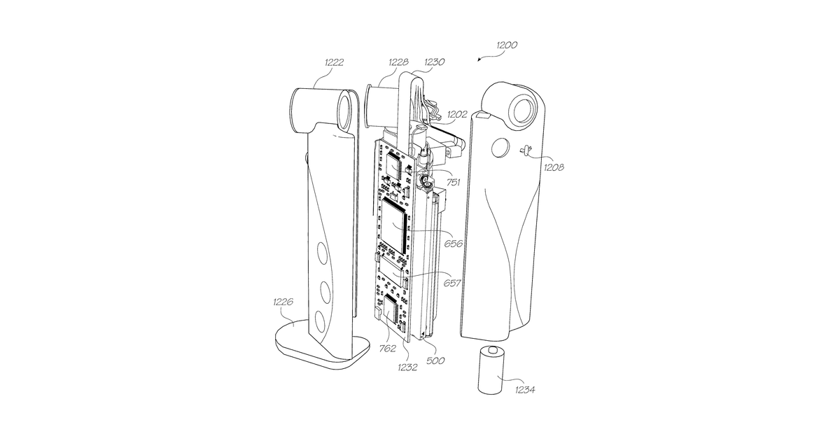 Patent drawing for Camera having printer for printing interactive interfaces