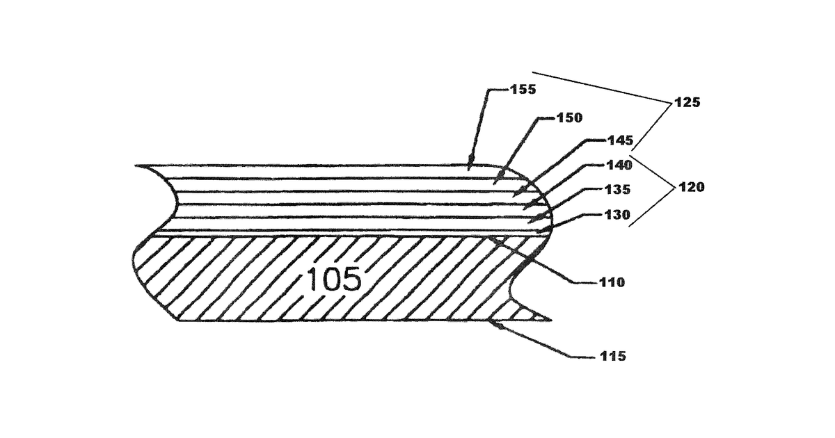 Patent drawing for Plain copper foodware and metal articles with durable and tarnish free multiplayer ceramic coating and method of making