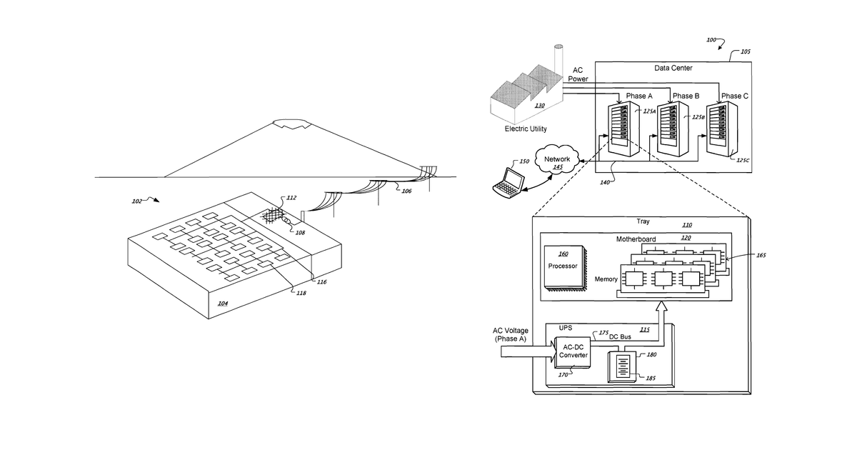Patent drawing for Direct-coupled IT load