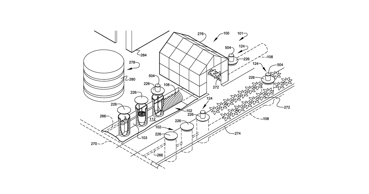 Patent drawing for Aquatic farming systems
