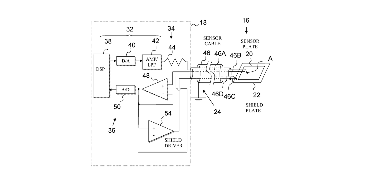 Patent drawing for Proximity detection system