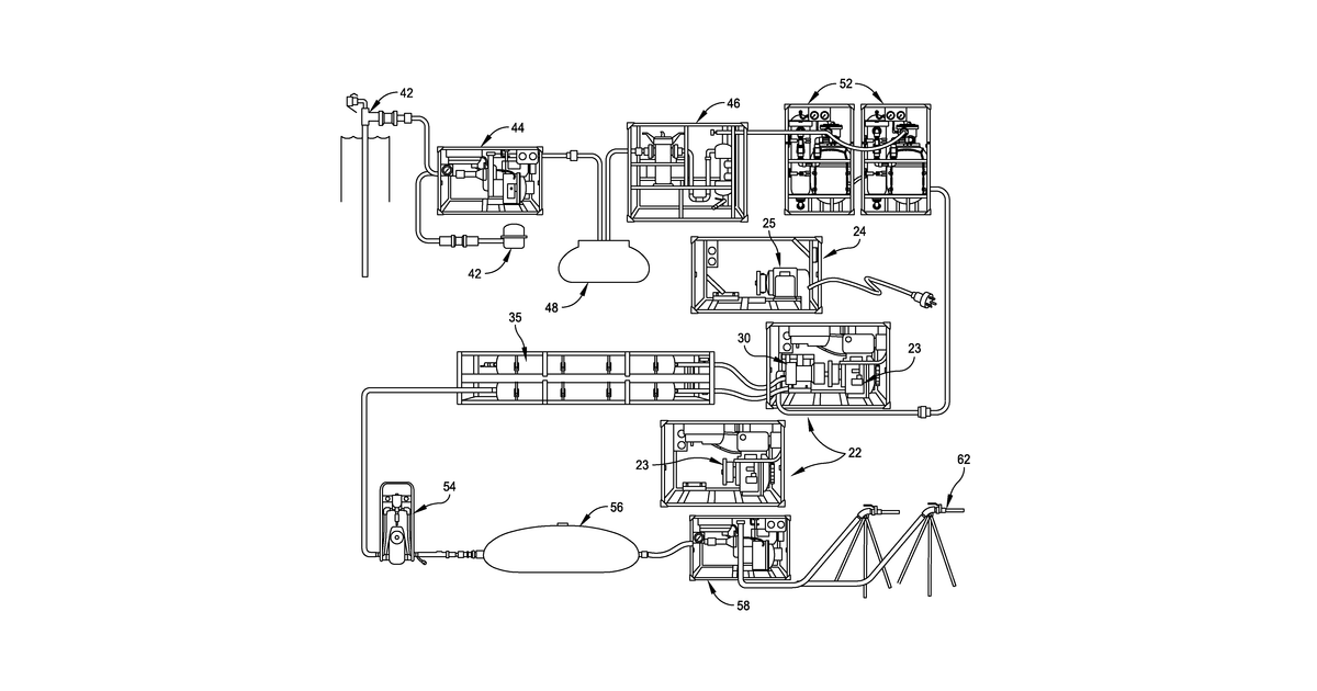 Patent drawing for Lightweight modular water purification system with reconfigurable pump power options