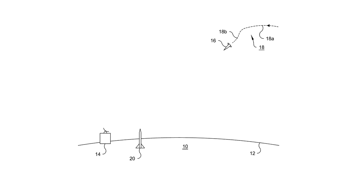 Patent drawing for Maneuvering missile engagement
