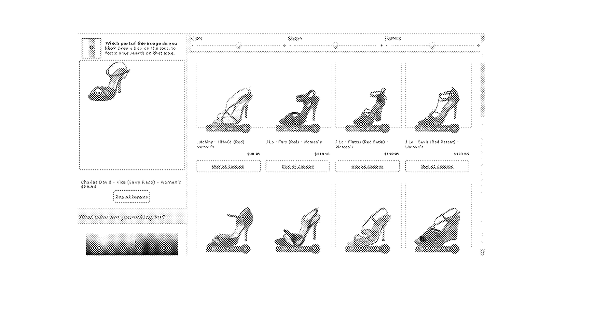 Patent drawing for System and method for using image analysis and search in E-commerce