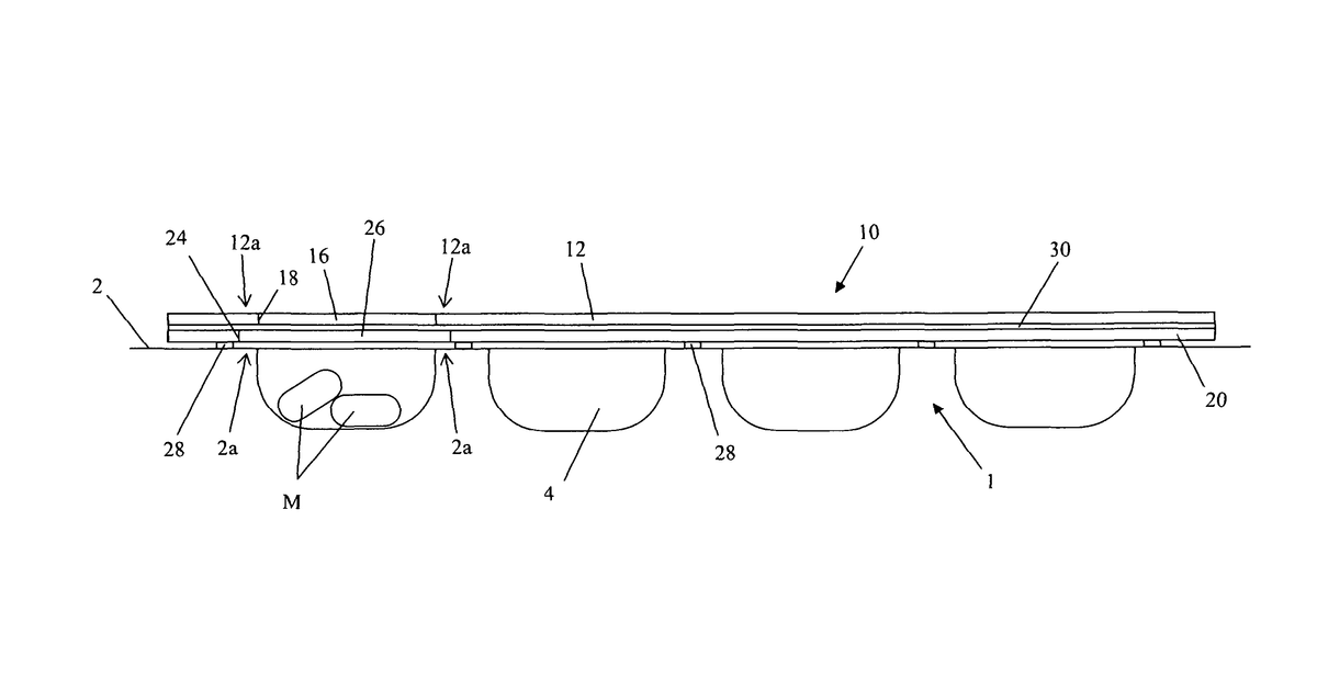 Patent drawing for Dispensing containers