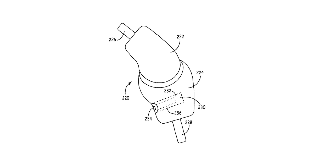 Patent drawing for Instrumented orthopedic and other medical implants