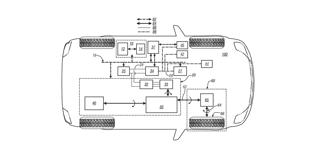 Patent drawing for Method and apparatus for electric power management in a vehicle