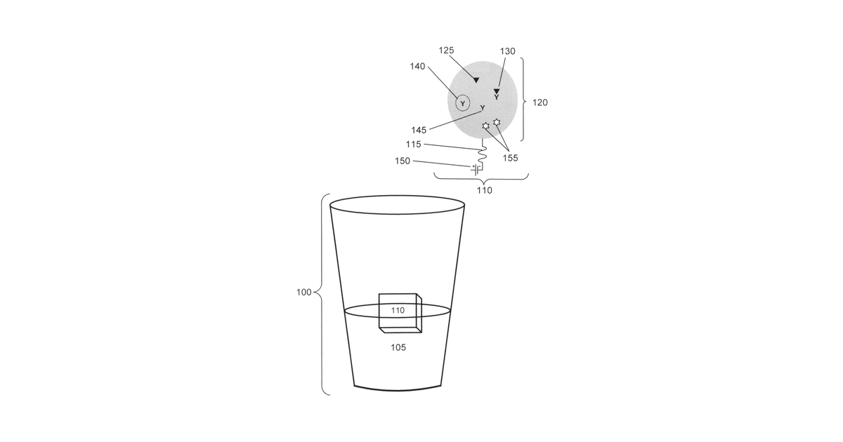 Patent drawing for Beverage immersate with detection capability