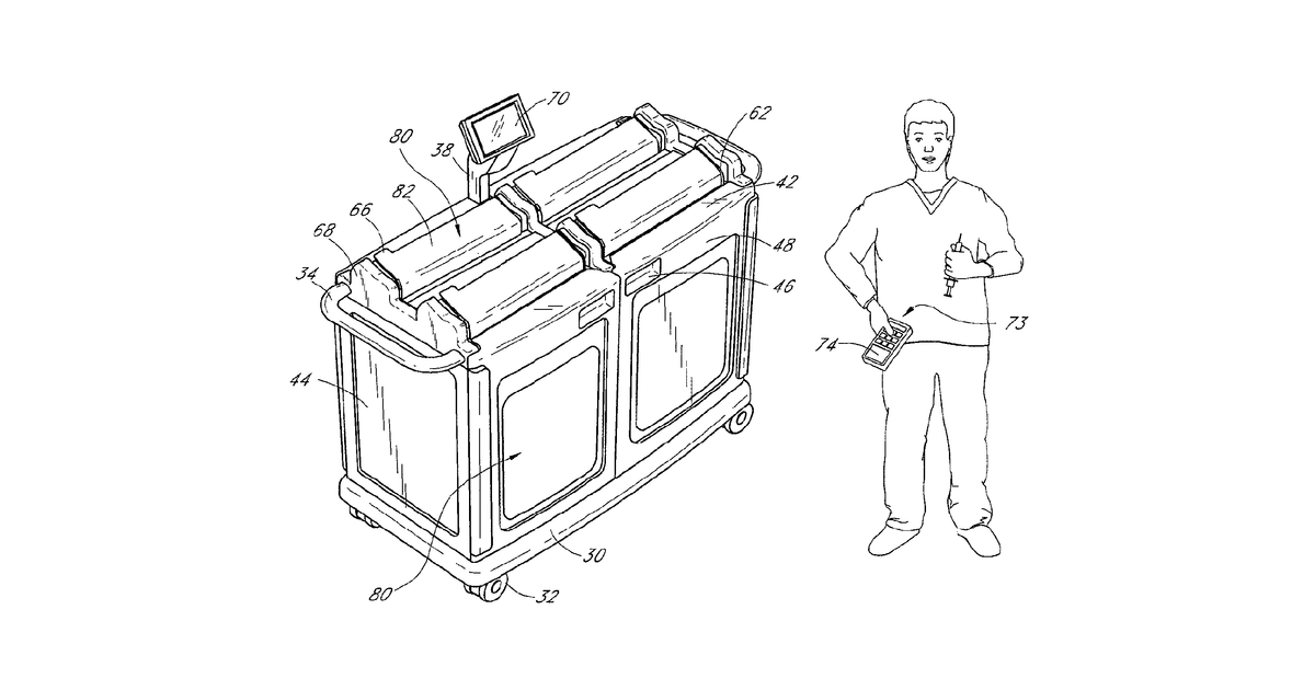 Patent drawing for Waste sorting and disposal method using labels