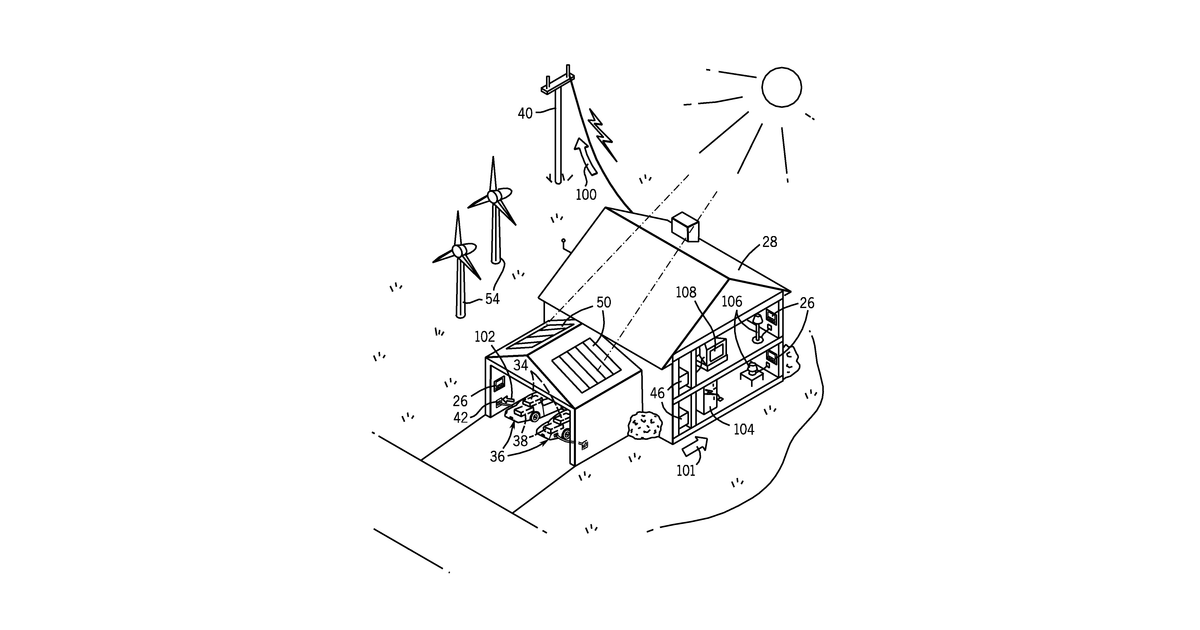 Patent drawing for Efficient usage, storage, and sharing of energy in buildings, vehicles, and equipment
