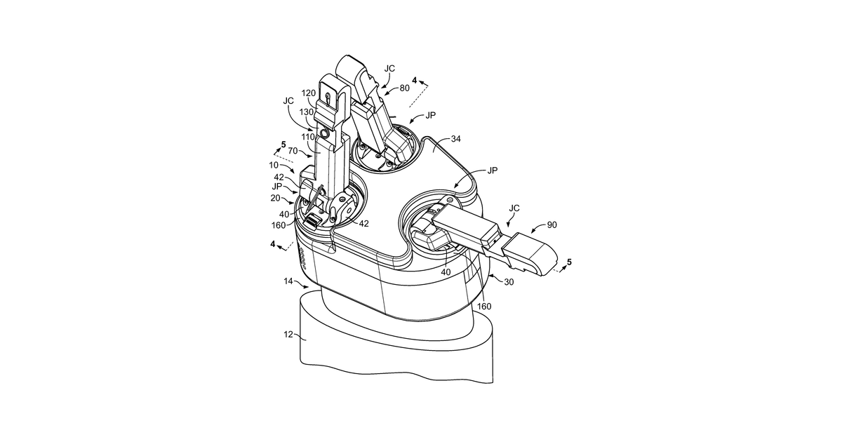 Patent drawing for Compliant underactuated grasper