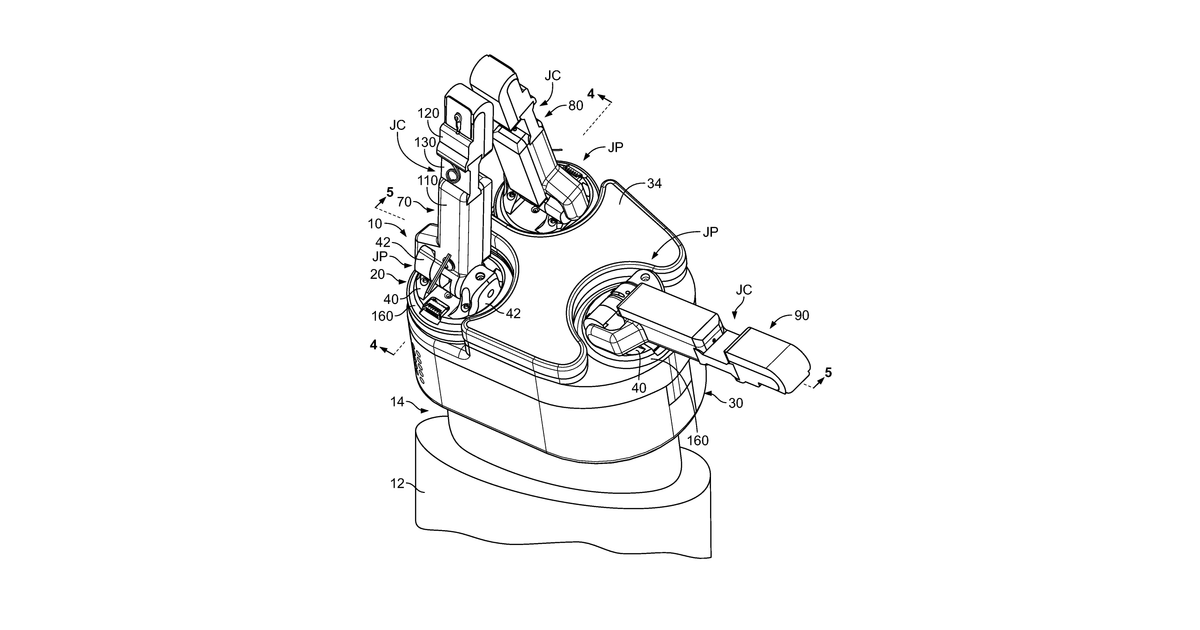 Patent drawing for Compliant underactuated grasper