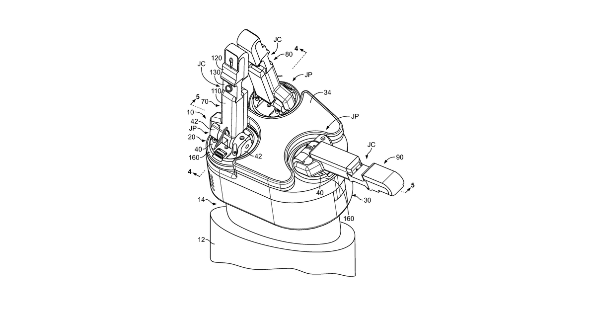 Patent drawing for Compliant underactuated grasper