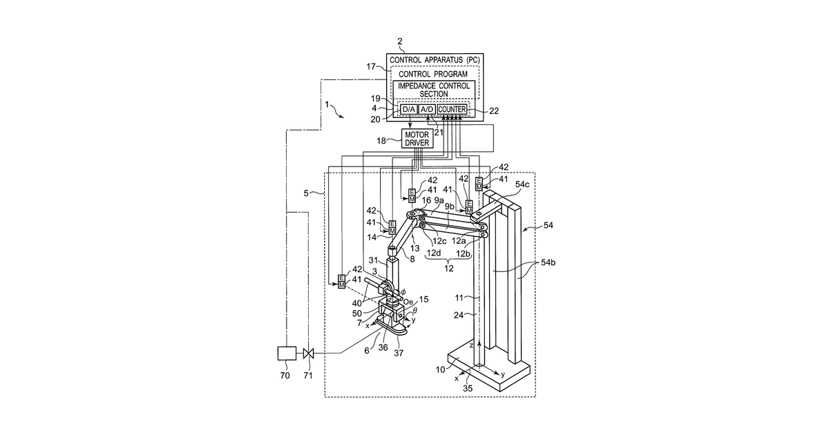 Patent drawing for Robot, robot control apparatus, robot control method, and robot control program
