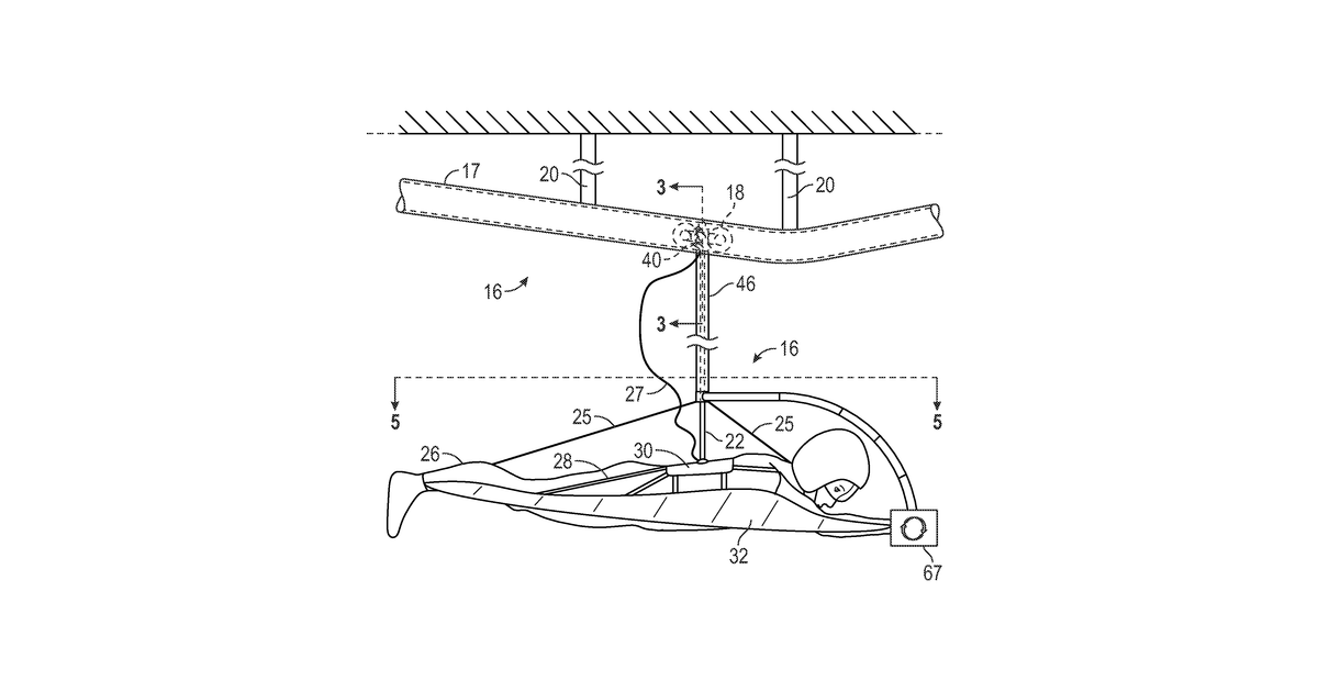 Patent drawing for Human flying apparatus