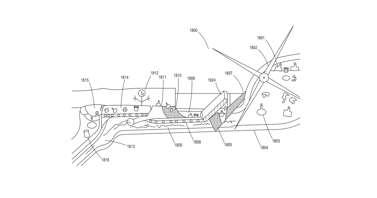 Patent drawing for Water platform infrastructure and method of making