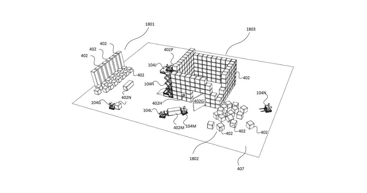 Patent drawing for Mobile agents for manipulating, moving, and/or reorienting components