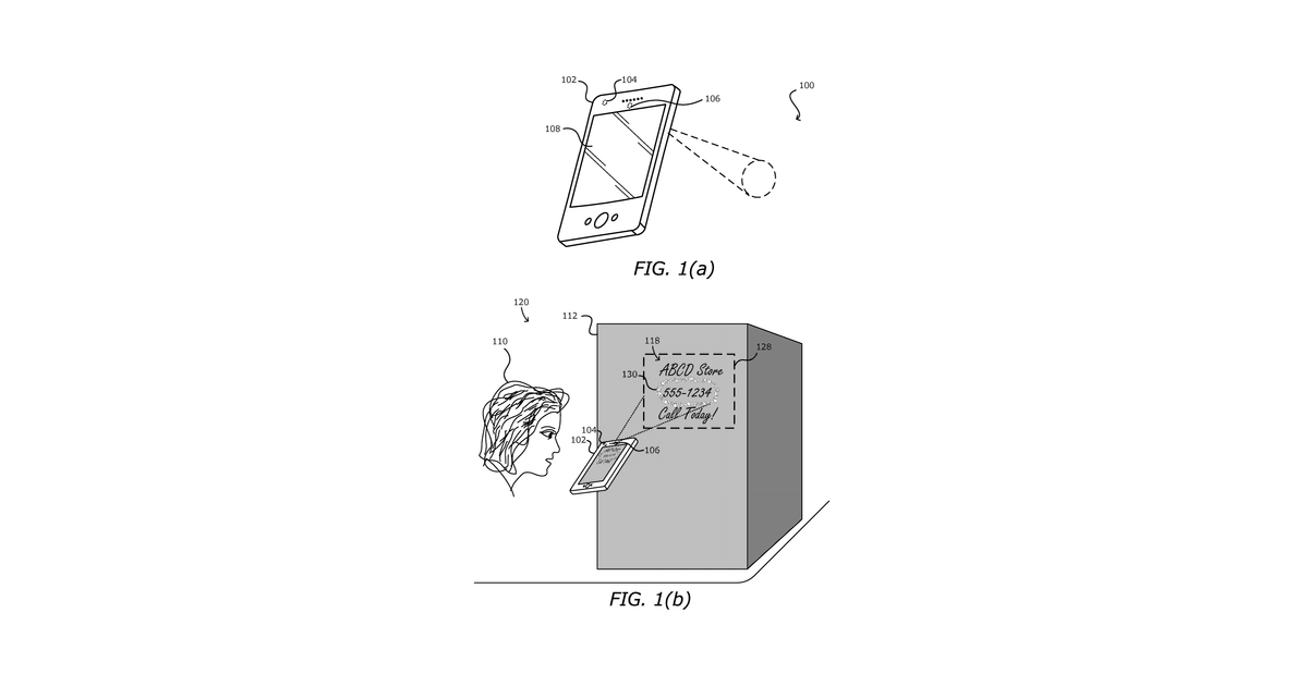 Patent drawing for Using projection for visual recognition