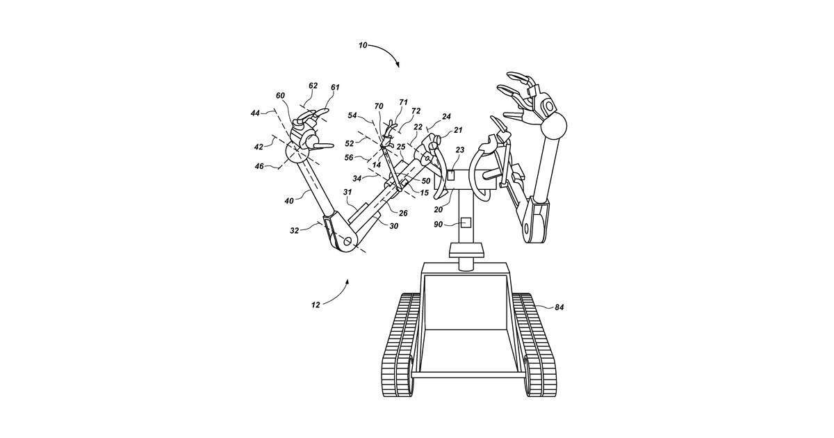 Patent drawing for Robotic lift device with human interface operation