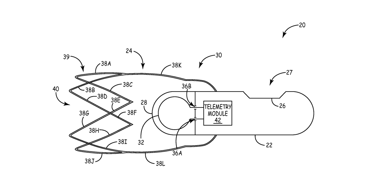 Patent drawing for Antenna for an implantable medical device
