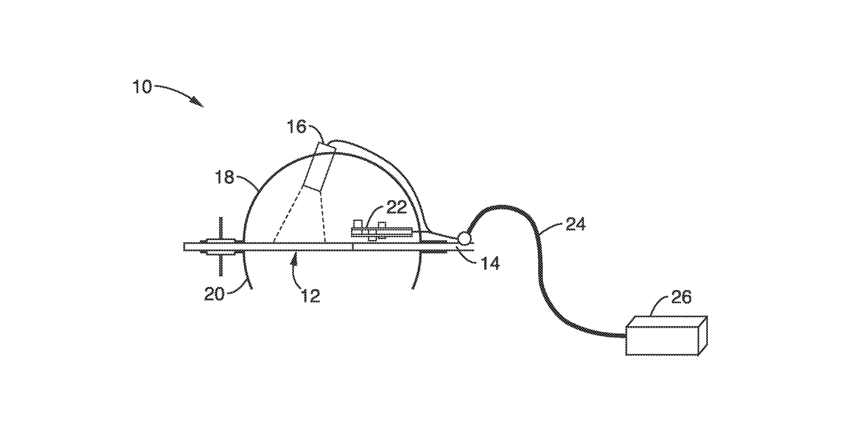 Patent drawing for System and methods for monitoring leaf temperature for prediction of plant water status