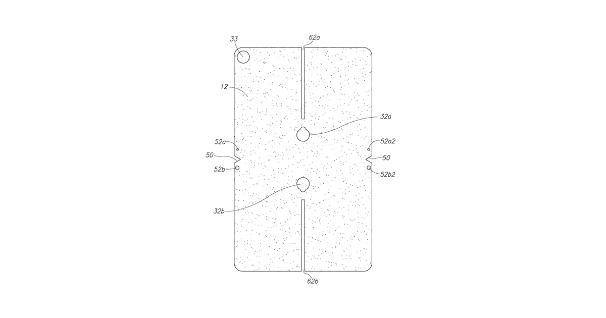 Patent drawing for Methods for utility/sport towel variants and additions