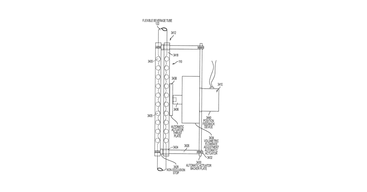 Patent drawing for Beverage dispensing