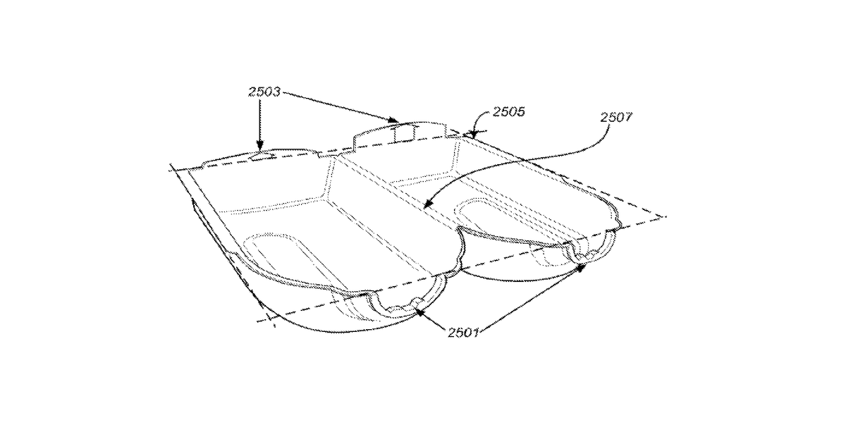 Patent drawing for Containers for holding materials