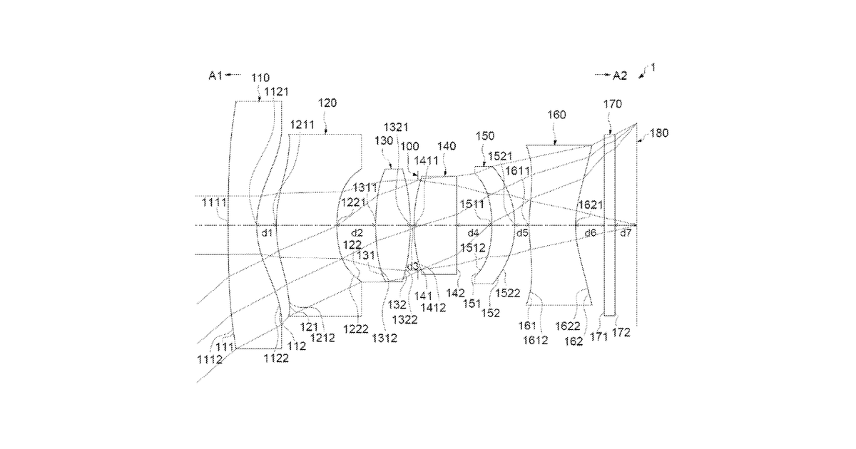 Patent drawing for Camera device and optical imaging lens thereof