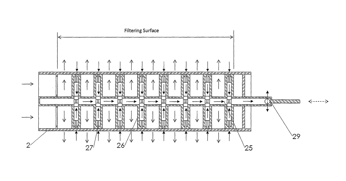 Patent drawing for Filter arrangement