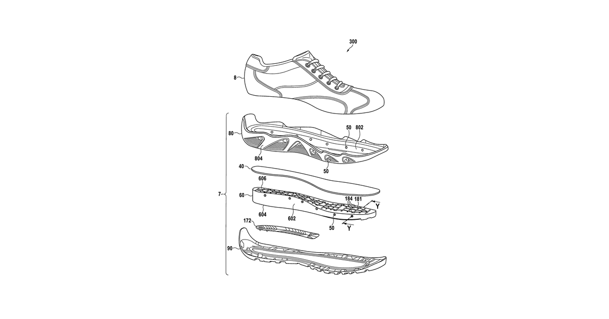 Patent drawing for Waterproof, breathable shoe and method for manufacturing a shoe