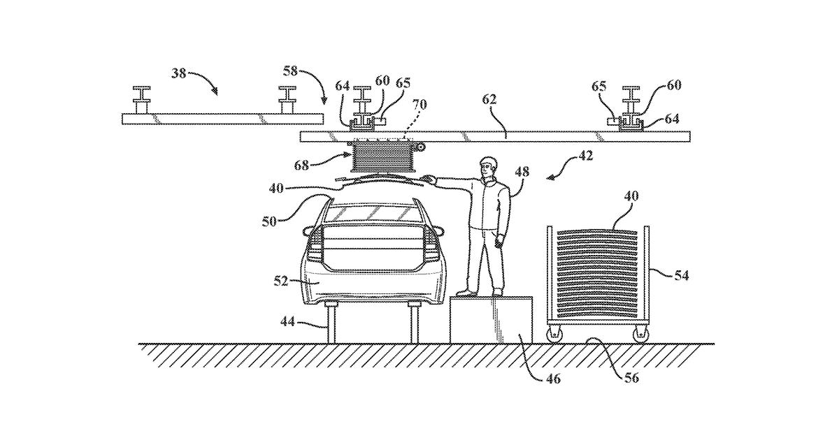 Patent drawing for Compact hoist for overhead applications