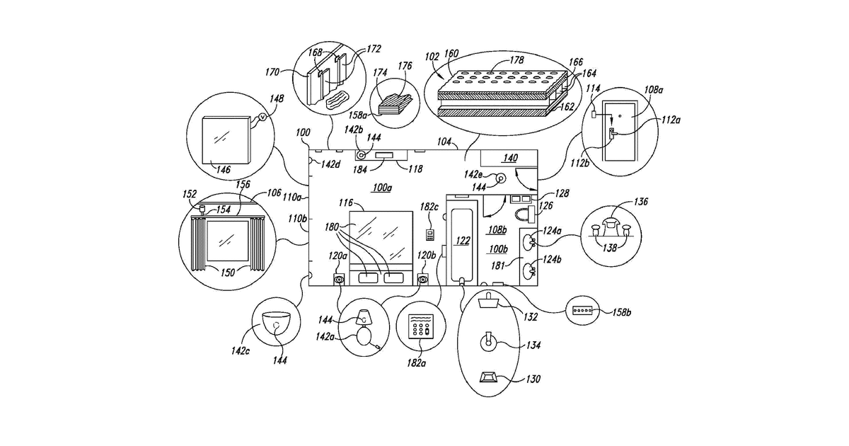 Patent drawing for Systems, methods and articles for enhancing wellness associated with habitable environments