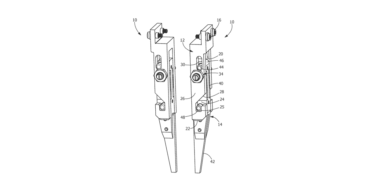 Patent drawing for Robotic gripper mechanism