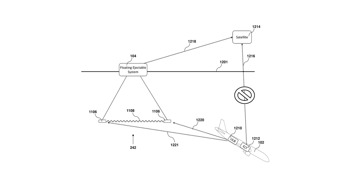 Patent drawing for Ejectable flight data recorder systems, methods, and devices