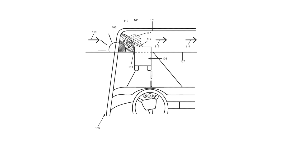 Patent drawing for Mediated reality display system improving lenses, windows and screens