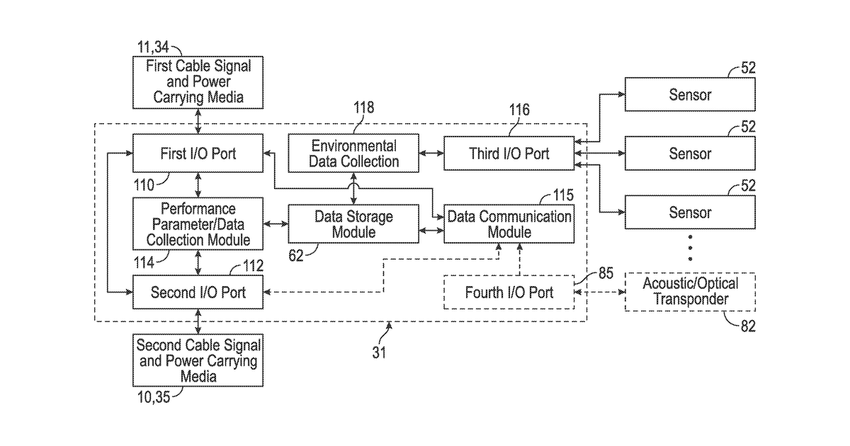 Patent drawing for Subsea connector with data collection and communication system and method
