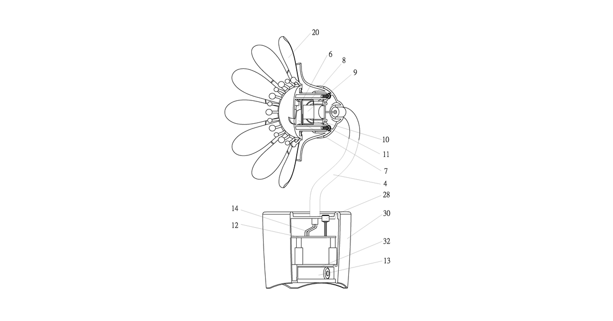 Patent drawing for Toy reactive to a signal