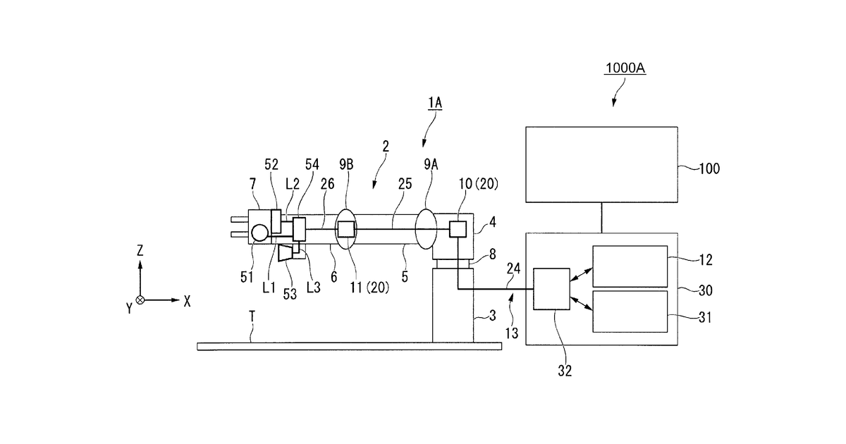 Patent drawing for Robot, controller, and robot system