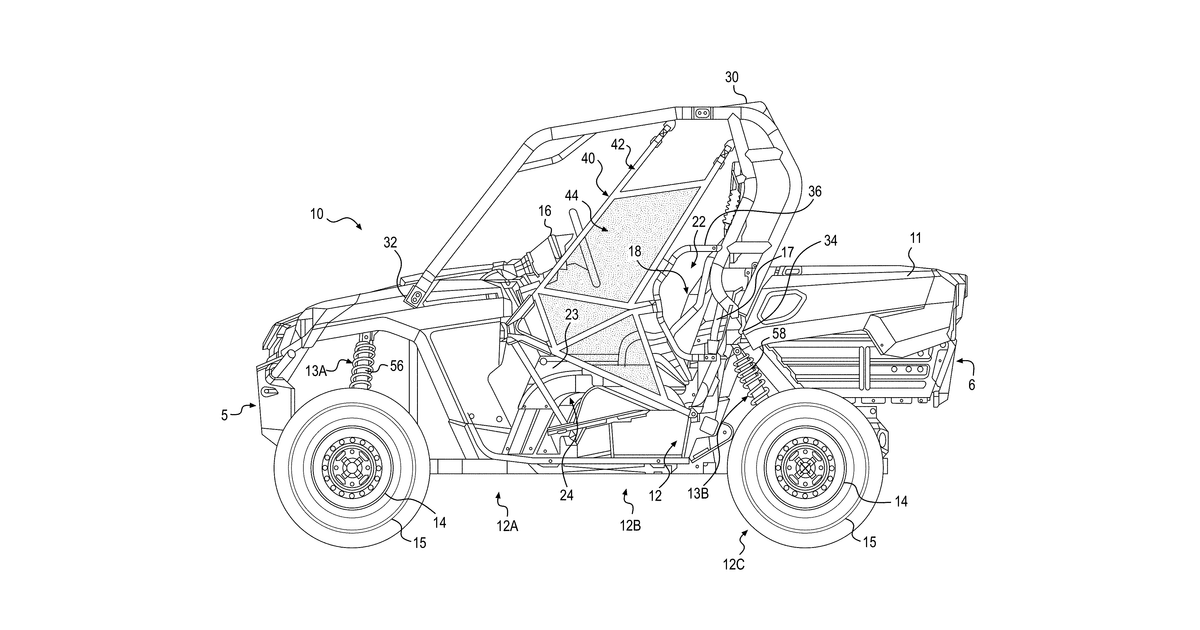 Patent drawing for Electric off-road wheeled vehicle